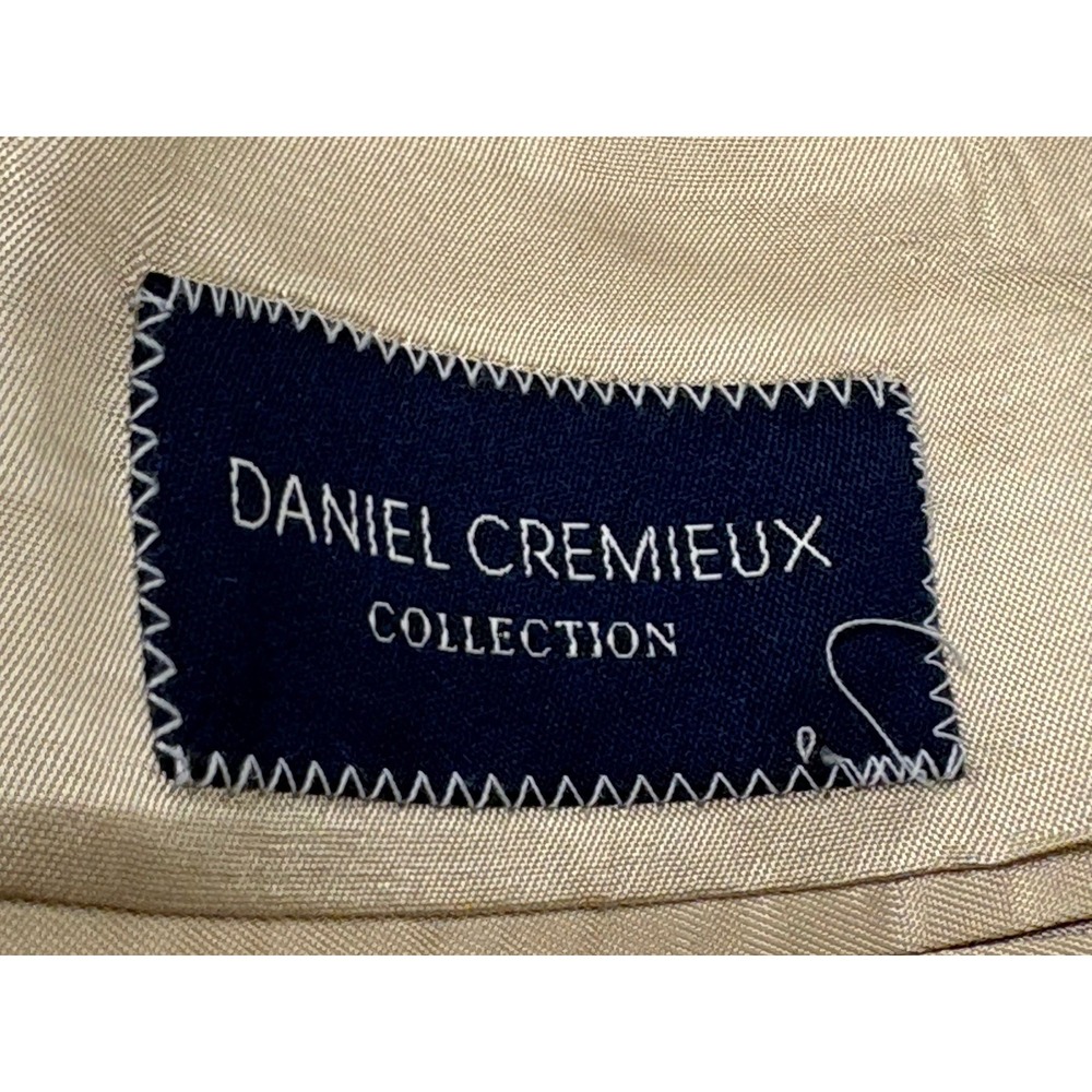 NWT Daniel Cremieux Collections Tan Birdseye Silk/Wool Blazer 46L USA Union Made - Picture 7 of 16